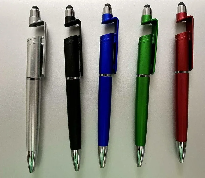 Aagaj 3 in 1 Capacitive Stylus Pen with Mobile Stand Holder, Writing Pen, Capacitive Pen for Mobile use, Compatible for Android Touch Screen Smart Phones and Tablets (Pack of 5) St