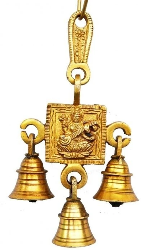 Aakrati Aakrati Decorative Wall Hanging Bell Made In Brass Brass Decorative Bell(Yellow, Pack of 1)