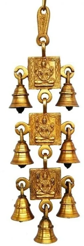Aakrati Brass Wall Hanging Bell Made By Aakrati Brass Decorative Bell(Yellow, Pack of 1)