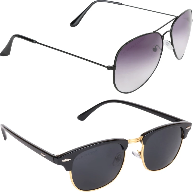 Aligatorr Aviator Sunglasses(For Men, Grey, Black)