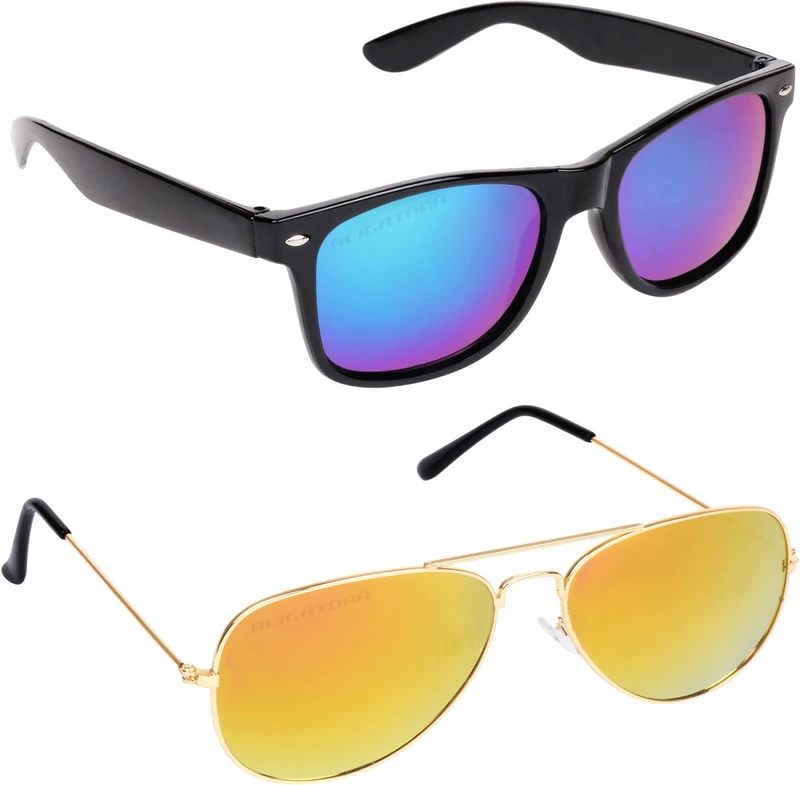 Aligatorr Aviator Sunglasses(For Men, Multicolor, Yellow)