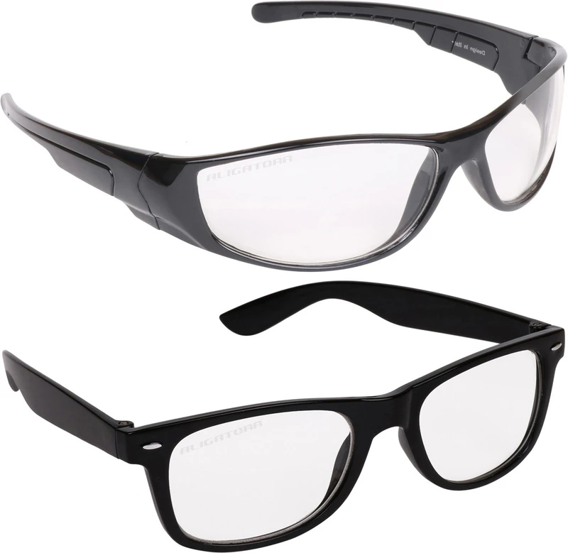 Aligatorr Retro Square Sunglasses(For Boys & Girls, Clear)