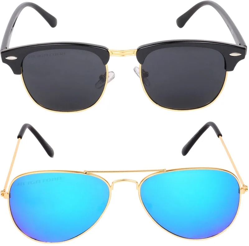 Aligatorr Spectacle Sunglasses(For Men & Women, Blue, Black)