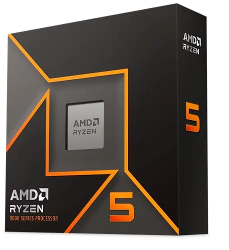 AMD Ryzen 5 9600X Desktop Processor with Integrated Radeon Graphics, 6 cores 12 Threads 32 MB Cache Base Clock 3.9GHz Upto 5.4GHz AM5 Socket, Memory DDR5 Up to 5600 MT/s, 65W TDP -