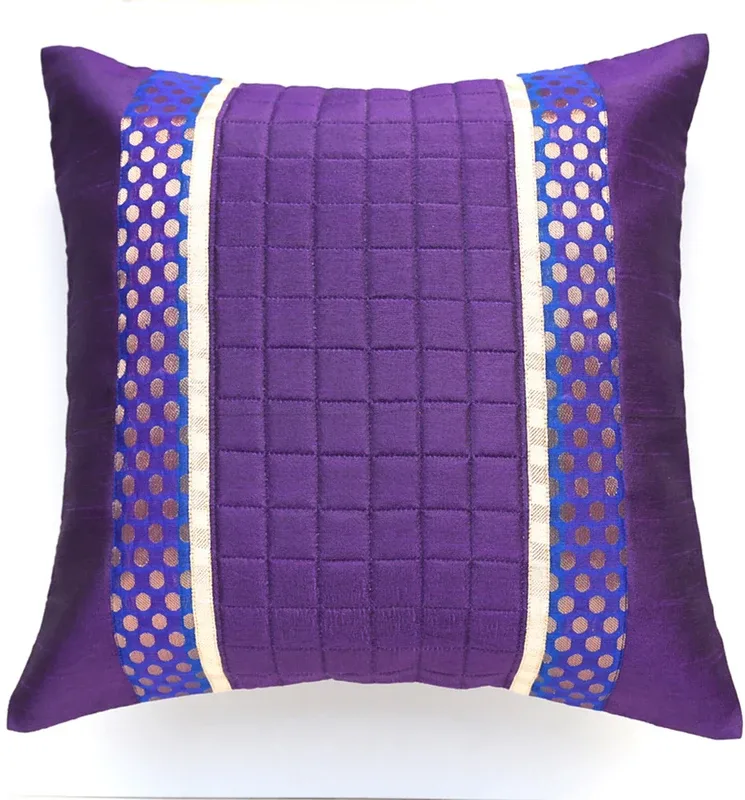 ANS Polycotton Cushions Cover(40 cm*40 cm, Purple)