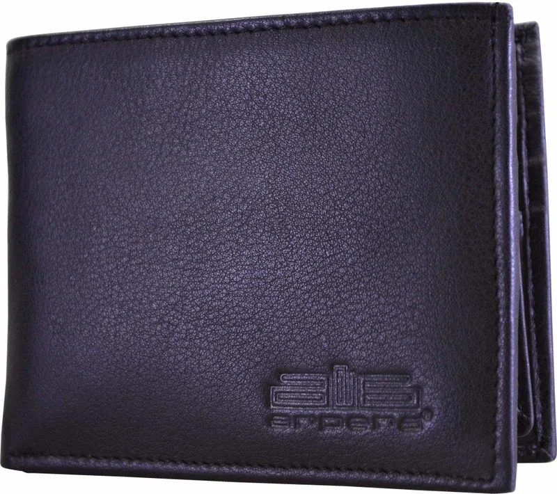 Arpera Men Casual, Formal Black Genuine Leather Wallet(8 Card Slots)