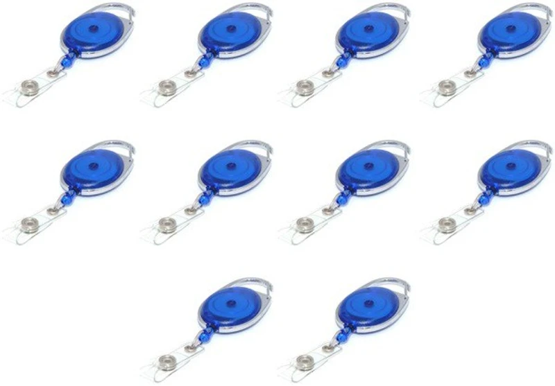 Art Craft Plastic ID Badge Holder, ID Badge Reel(Pack of 10)
