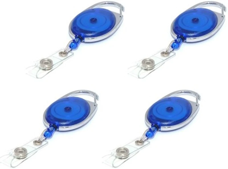 Art Craft Plastic ID Badge Holder, ID Badge Reel(Pack of 4)