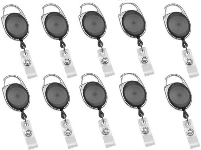 Art Craft Plastic ID Badge Reel, ID Badge Holder(Pack of 10)