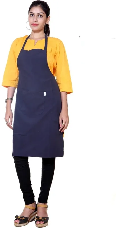 Ashdan Blended Home Use Apron - Free Size(Dark Blue, Single Piece)