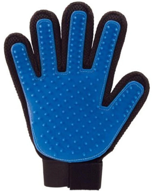 BASIL Grooming Gloves for Dog(Blue, Fits All)