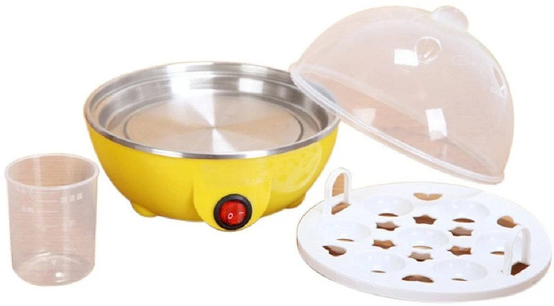 BRUZONE ELECTRIC EGG BOILER Solid Mini Electric 7 Egg Poacher Heavy Steamer Cooker Boiler Fryer For Egg Cooker (7 Eggs) Egg Cooker(Multicolor, 7 Eggs)