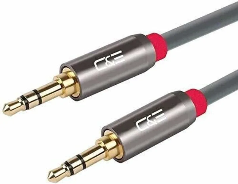C&E  TV-out Cable C&E 3-Feet Premium 3.5mm Male to Male Stereo Audio Extension Cable(Grey, For Mobile, 0.9144 m)