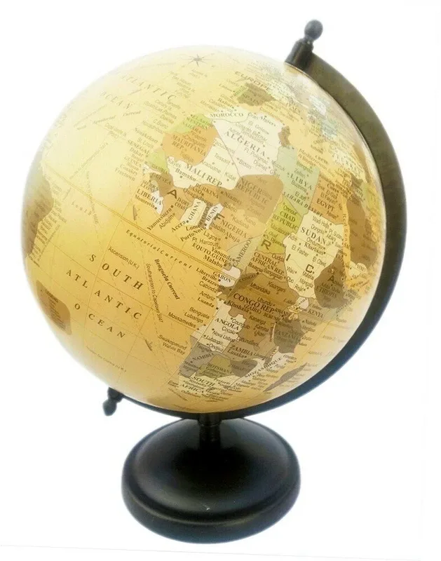 Cart4Craft Cream Ocean Desk & Table Top Political World Globe(Medium Cream)