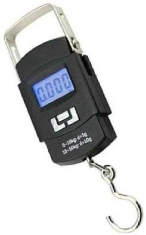 COMODO 50Kg Portable Hanging Luggage Weight Machine Weighing Scale(Black)