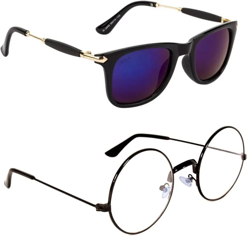 CRIBA Round Sunglasses(For Men, Clear, Multicolor)