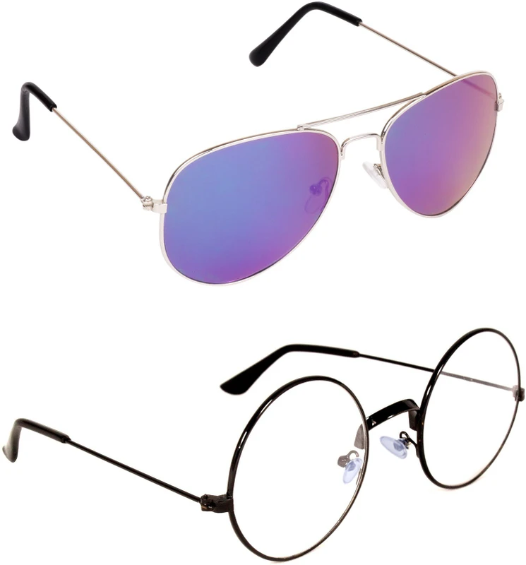 CRIBA Round Sunglasses(For Women, Clear, Multicolor)