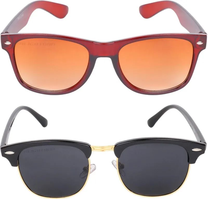 CRIBA Spectacle Sunglasses(For Men & Women, Golden, Black)
