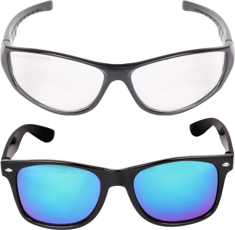 CRIBA Wayfarer Sunglasses(For Men & Women, Blue, Clear)