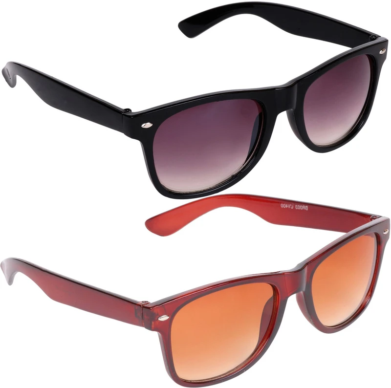 CRIBA Wayfarer Sunglasses(For Men & Women, Brown, Grey)