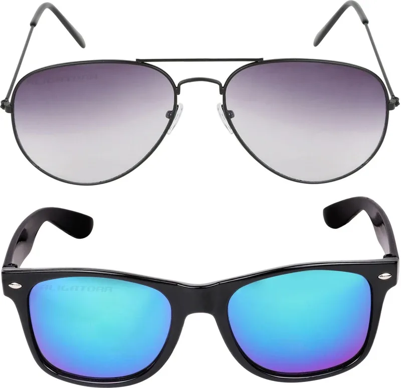 CRIBA Wayfarer Sunglasses(For Men & Women, Grey, Blue)