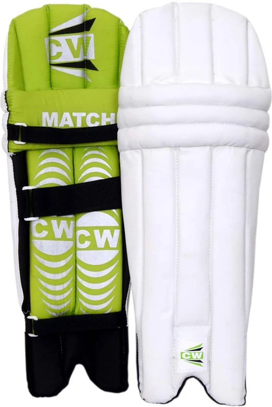 CW Match Men's (39 - 43 cm) Men Batting Pad(White, Green, Black, Ambidextrous)