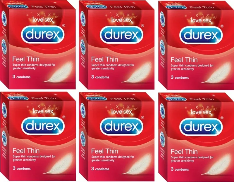 DUREX Feel Thin Condom(Set of 6, 18 Sheets)