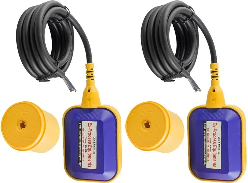 EX PROCESS Cable Float Switch 3Mtr Automatic Water Level Controller Pack of 2 Wired Sensor Security System