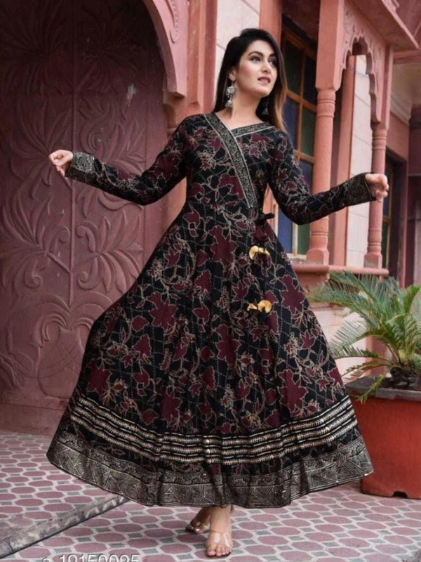 F K FASHION Women Printed Anarkali Kurta(Multicolor)