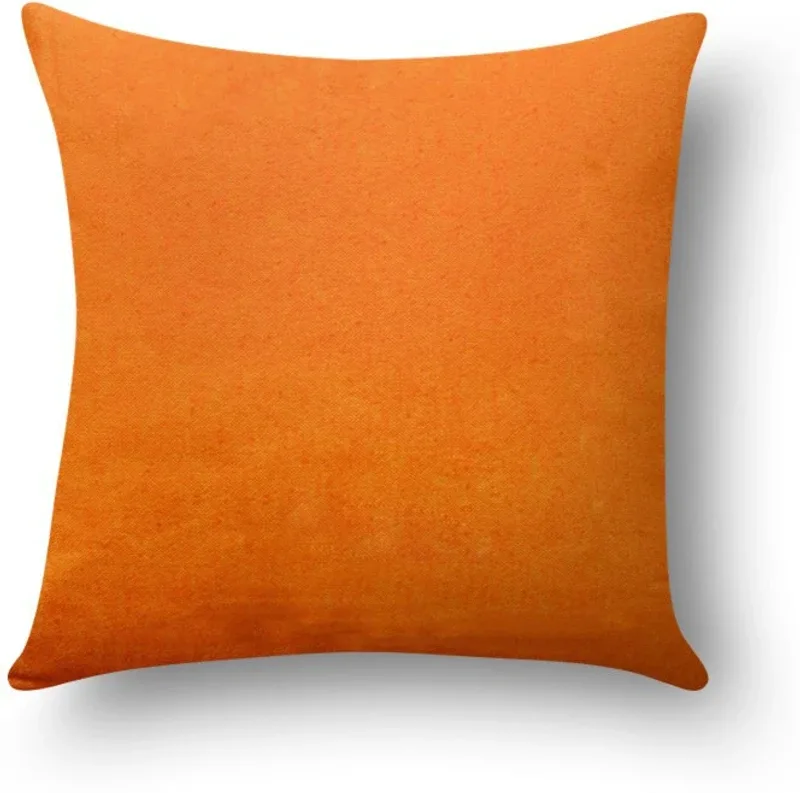 First Row Cotton Cushions Cover(40 cm, Orange)