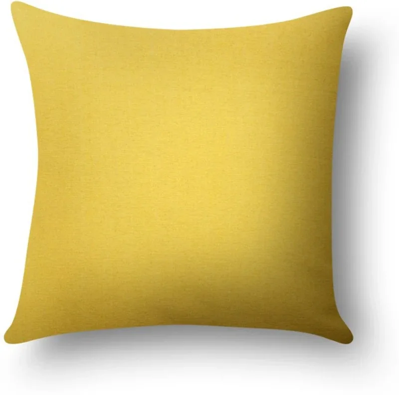 First Row Polycotton Cushions Cover(40 cm, Yellow)