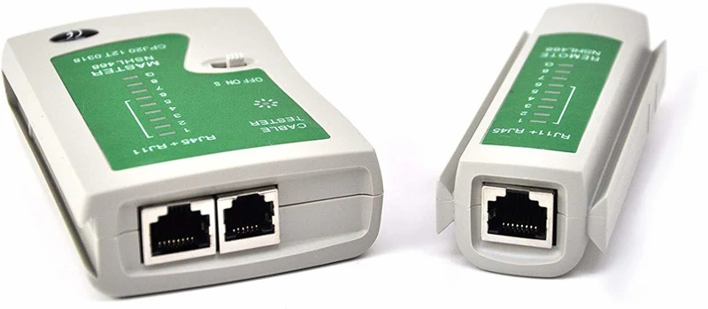 Frackson New RJ45 and RJ11 LAN network Ethernet internet cable Tester RJ 45 Cat5 RJ 11 / 12 Network Cable Tester for RJ45 RJ11 RJ12 CAT5 CAT 6 UTP Network Interface Card(Green)
