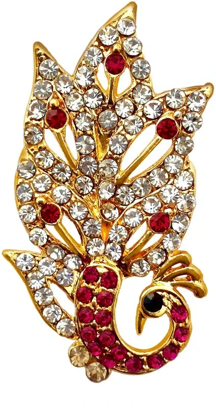 FURE Sparkling Peacock Brooch(Pink)