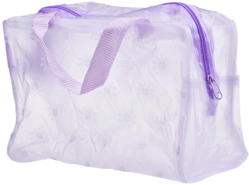 FUTABA PVC printed Pouch Travel Toiletry Kit(Purple)