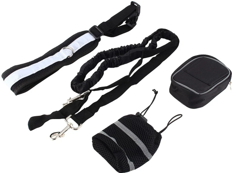 FUTABA Waist Leash Jogging /Running/ Walking Leash Belt 144 cm Dog Chain Leash(Black)