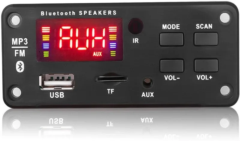 Gadget Hero's Wireless Bluetooth MP3 Decoder Board Audio Module Support USB MP3 Player(Black, 1 Display)