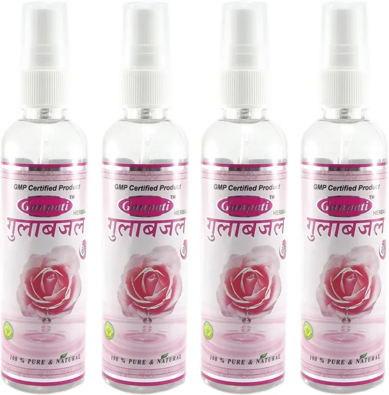 GANPATI HERBAL Rose Water Spray Set Of 4 Men(100 ml)