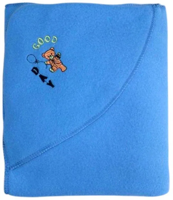 Gargshope Cartoon Crib Coral Blanket for Mild Winter(Polyester, Blue)