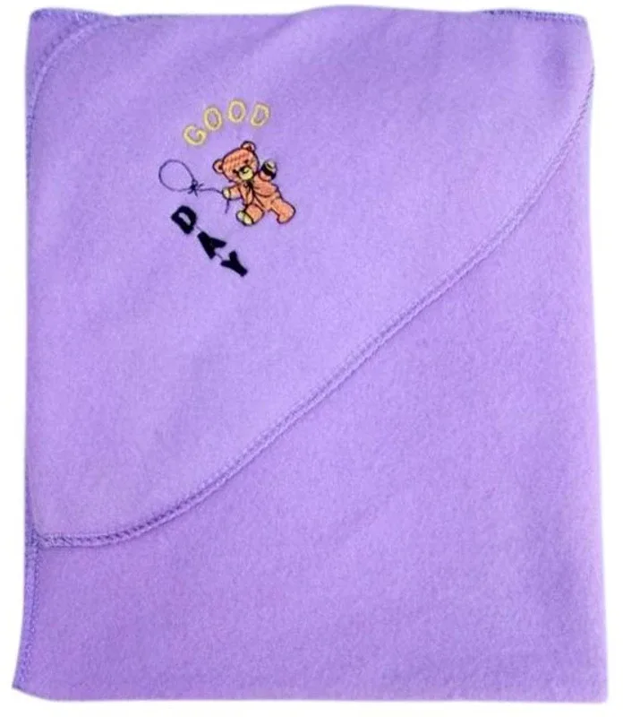 Gargshope Cartoon Crib Coral Blanket for Mild Winter(Polyester, Purple)