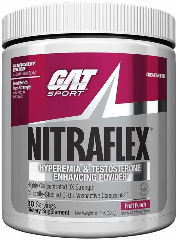 GAT Nitraflex, 30 Serving, Fruit Punch (Fresh Stock)(300 g)