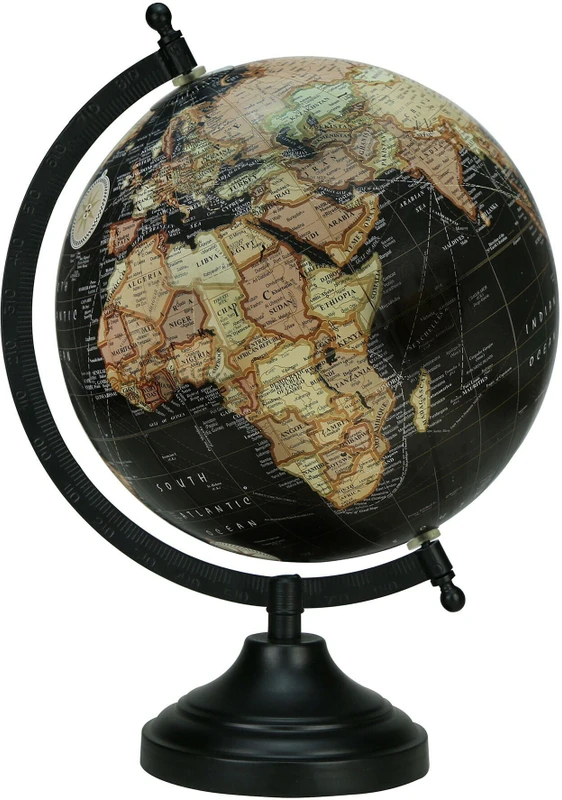 Globeskart Desginer Black Peach Multicolour Desk & Table Top Political World Globe(Medium Black)