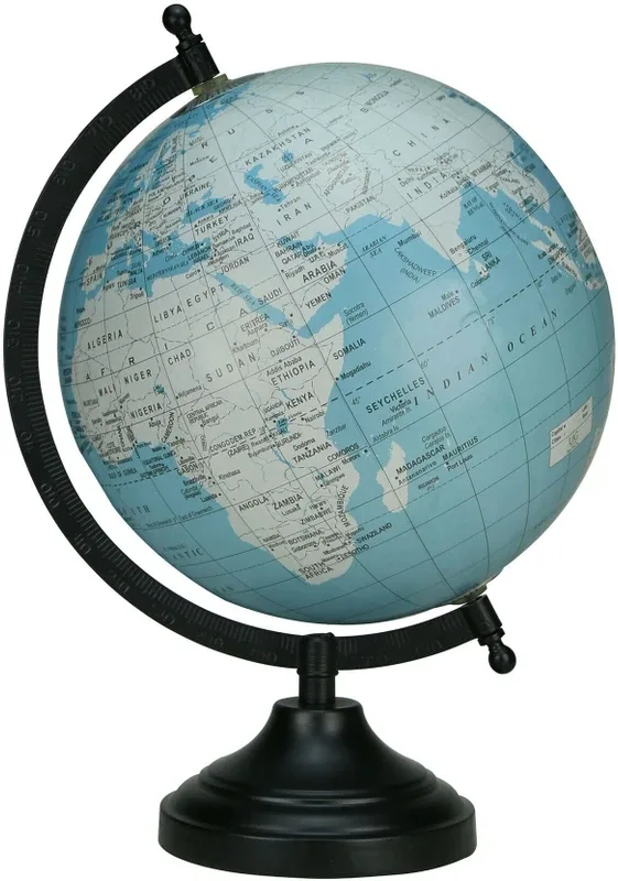 Globeskart Designer Sky Blue Desk & Table Top Political World Globe(Medium Sky Blue)