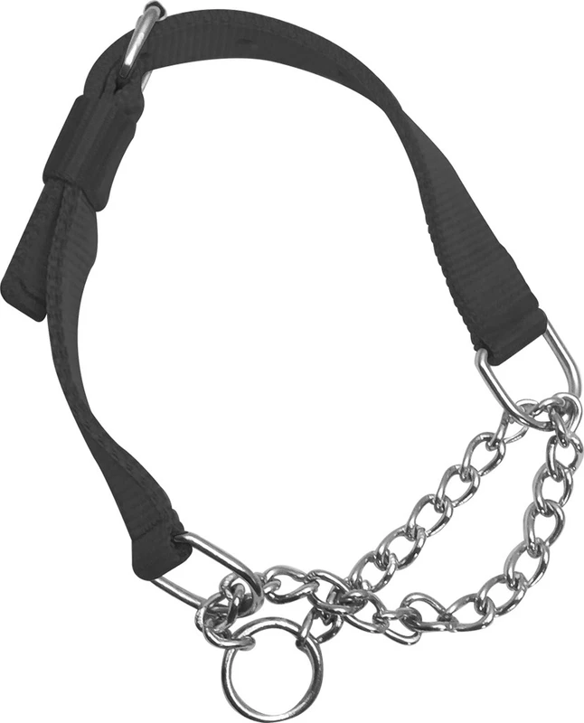 GOLDDUST 0.75inch Dog Harness & Chain(55 - 76 cm, Black)