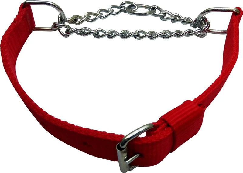 GOLDDUST 0.75inch Dog Harness & Chain(55 - 76 cm, Red)