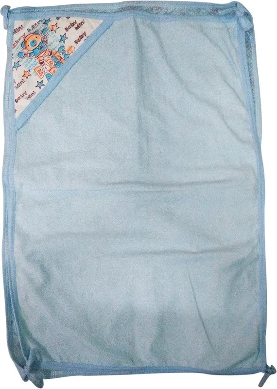 GOLDDUST Floral Double Hooded Baby Blanket for Mild Winter(Microfiber, Blue)