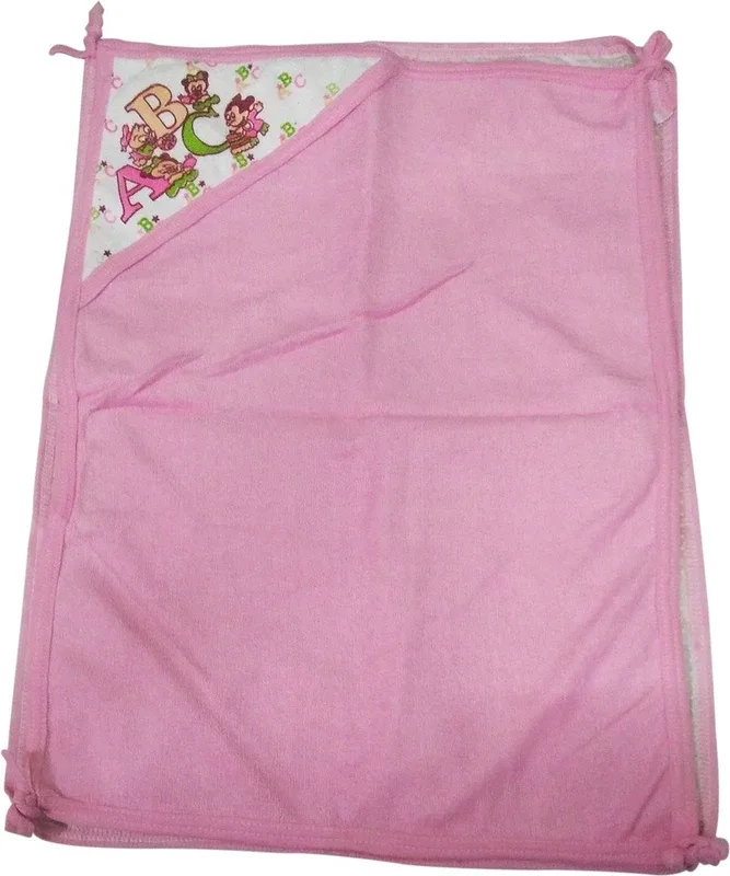 GOLDDUST Floral Single Hooded Baby Blanket for Mild Winter(Microfiber, Pink)
