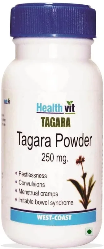 HealthVit Tagara Powder 250 mg 60 Capsules For Sleep Disorders(60 No)