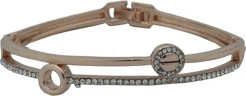 HIGH TRENDZ Alloy Cubic Zirconia Gold-plated Bangle