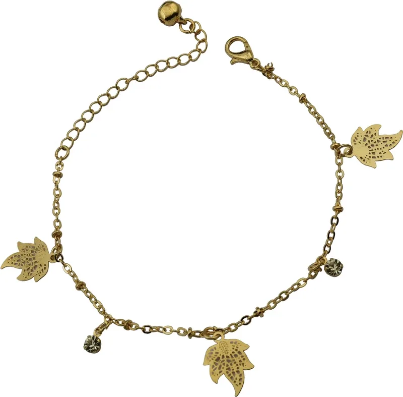HIGH TRENDZ Mohabbatein Leaves Alloy Anklet