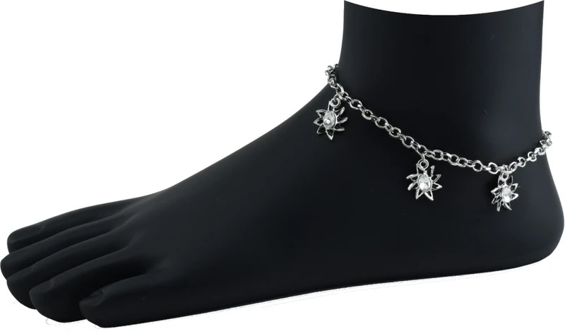 HIGH TRENDZ Silver sun Alloy Anklet